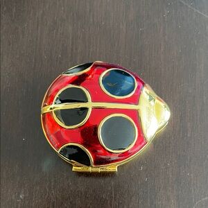 Estée Lauder Ladybug Lucidity Powder Compact Mirror - Red and Black Enamel